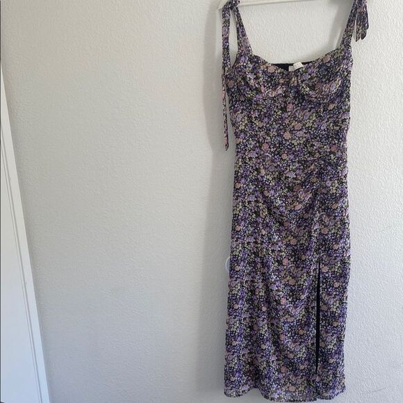ASTR Floral Purple Dress Size Large - Picture 3 of 9